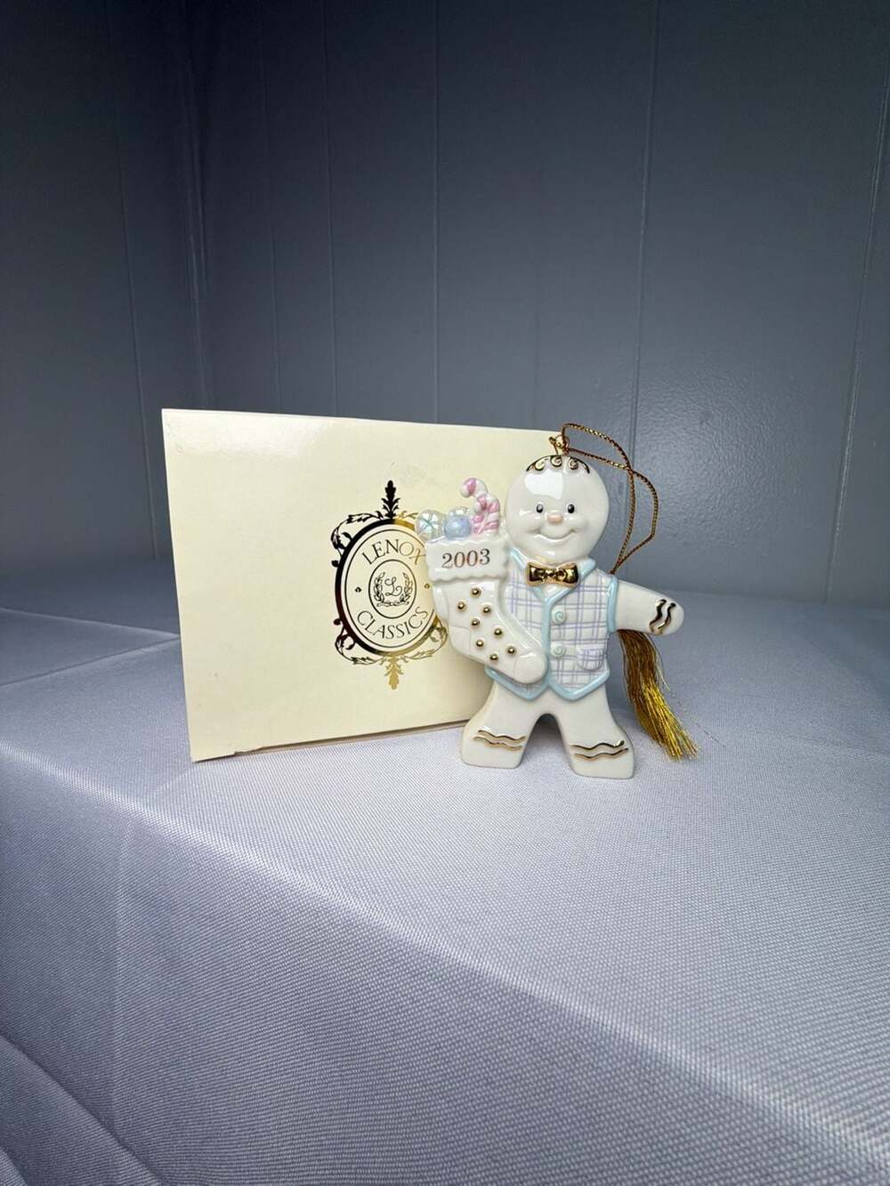 Lenox 2003 Christmas Gentleman Gingerbread Man Ornament